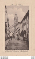 H15- 32) MIRANDE (GERS) RUE DE L'EVECHE ET CATHEDRALE - (ANIMÉE - 2 SCANS) - Mirande