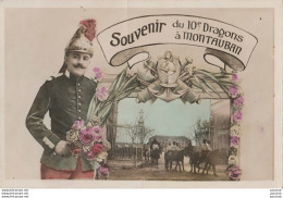 H13- 82) MONTAUBAN - SOUVENIR DU 10° DRAGONS - CASERNE MILITAIRES CHEVAUX  - (2 SCANS) - Montauban