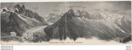 H6-74) CHAMONIX - PANORAMA PRIS DE LA FLEGERE - CARTE PANORAMIQUE A 2 VOLETS - (2 SCANS) - Chamonix-Mont-Blanc