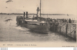 H5-17) ROYAN - ARRIVEE DU BATEAU DE BORDEAUX  - (OBLITERATION DE 1914 - 2 SCANS) - Royan