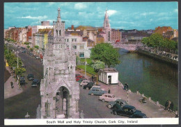 PC 191 Cardall - South Mall And Holy Trinity Church +pont,autos époque,Cork City,Ireland.unused - Eglises Et Cathédrales