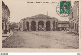 31) RIEUMES (HAUTE GARONNE) HALLE ET PLACE DU JARDINAGE - (ANIMÉE - PERSONNAGES - VILLAGEOIS - EDITEUR VICTOR SALLES) - Altri & Non Classificati