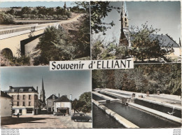 I20- 29) ELLIANT (FINISTERE) EN  PASSANT PAR... 4 VUES DIVERSES  - (OBLITERATION DE 1960 - 2 SCANS) - Elliant