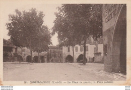 I17-82) CASTELSAGRAT (TARN ET GARONNE) LA PLACE (A GAUCHE , LE PUITS ROMAIN) - (2 SCANS) - Autres & Non Classés