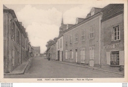 I16- 72) PONT DE GENNES (SARTHE)  RUE DE L'EGLISE - (2 SCANS) - Autres & Non Classés