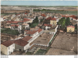 I12-34) MONTBLANC (HERAULT) EN AVION AU DESSUS DE... GROUPE SCOLAIRE ET VUE GENERALE - (COULEURS - 2 SCANS) - Other & Unclassified