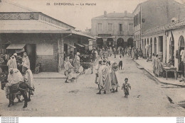 I10- CHERCHELL (ALGERIE) LE MARCHE  - (TRES ANIMEE - 2 SCANS) - Autres & Non Classés