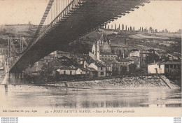 I8- 47) PORT SAINTE MARIE (LOT ET GARONNE)  SOUS LE PONT - VUE GENERALE - (2 SCANS) - Otros & Sin Clasificación