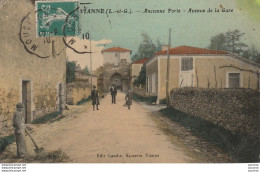 I5- 47) VIANNE (LOT ET GARONNE) ANCIENNE PORTE AVENUE DE LA GARE - (ANIMEE - VILLAGEOIS - COULEURS - EN  1910 - Otros & Sin Clasificación