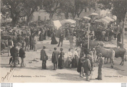 I5-47) LOT ET GARONNE - NOS FOIRES - CARTE LOCALISEE A LAPLUME - MARCHE AUX BESTIAUX - MAQUIGNONS - (2 SCANS) - Otros & Sin Clasificación