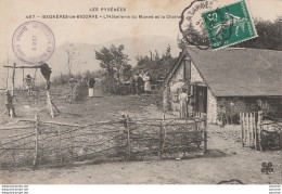 I2- 65) BAGNÈRES DE BIGORRE (LES PYRENEES) L'HÔTELLERIE DU MONNÉ ET LA CHAINE - (PERSONNAGES - BALANÇOIRE) - Bagneres De Bigorre