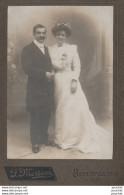 I2- 93) AUBERVILLIERS - CARTE PHOTO F. MERTENS - COUPLE MARIAGE - (2 SCANS) - Aubervilliers