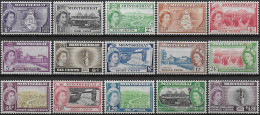 1953-62 Montserrat Elizabeth II 15v. MNH SG N. 136a/49 - Other & Unclassified