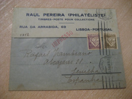 LISBOA 1933 To Sevilla Spain Cancel Raul Pereira Philateliste Cover PORTUGAL - Brieven En Documenten