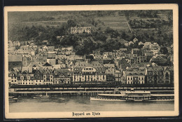 AK Boppard Am Rhein, Ortsansicht Mit Rheindampfer Aus Der Vogelschau  - Boppard