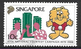 SINGAPOUR. N°539 Oblitéré De 1988. Courtoisie. - Singapur (1959-...)