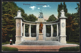 AK Würzburg, Am Luitpold-Denkmal  - Wuerzburg