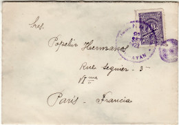 COLOMBIA 1922 LETTER SENT  FROM POPAYAN TO PARIS - Colombie