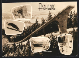 AK Klingenthal, Jugendherberge, HO-Sporthotel Sprungschanze Und Skispringer Harry Glass  - Klingenthal