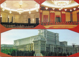 *CPM - ROUMANIE - BUCAREST - La Maison Du Peuple Ou Le Palais Du Parlement - Vues Intérieures Et Extérieure - Roumanie