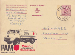 Belgio INTERO POSTALE NUOVO PUBLIBEL  Figurato AUTOBOTTE - Voitures