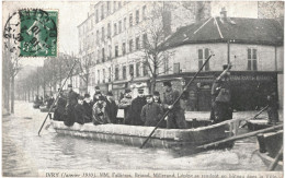 CPA Carte Postale France Paris Inondation De 1910 MM. Fallières Briand Se Rendent En Bateau Dans La Ville  VM81571 - Paris Flood, 1910