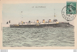 J12-  LE POTHUAU - BATEAU DE GUERRE - A NOTER L'OBLITERATION DE 1908 - CHERBOURG - MANCHE - 2 SCANS) - Warships