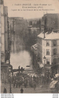 J6-75) PARIS INONDE - CLICHE 28 JANVIER 1910 -  ASPECT DE LA RUE GROS ET DE LA RUE BOULAINVILLIERS  - (2 SCANS) - Paris Flood, 1910