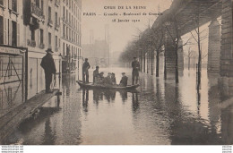 J6- 75) PARIS - CRUE DE LA SEINE - 18 JANVIER 1910 - GRENELLE -  BOULEVARD DE GRENELLE - (2 SCANS) - Paris Flood, 1910