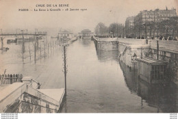 J6- 75) PARIS - CRUE DE LA SEINE -  LA SEINE A GRENELLE - 28 JANVIER 1910  - (2 SCANS) - Inondations De 1910