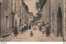 J6-11) NEVIAN (AUDE)  RUE DU PONT - (TRES ANIMEE - VILLAGEOIS - COULEURS  - 2 SCANS) - Altri & Non Classificati