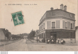 J4- 77) LIZY SUR OURCQ - AVENUE DE LA GARE - (ANIMEE - PERSONNAGES -  MARTIN  HEBERT - COMMERCE DE VINS - RESTAURANT) - Lizy Sur Ourcq