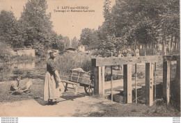 J2- 77) LIZY SUR OURCQ - VANNAGE ET BATEAUX LAVOIRS - (ANIMEE - PERSONNAGES - 2 SCANS) - Lizy Sur Ourcq