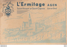 J2- 47 ) AGEN - L'ERMITAGE - SAINT VINCENT ET SAINT CAPRAIS - CARNET COMPLET DE 15 CPA + HISTORIQUE - TOUS LES SCANS - Agen