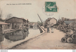 J2- 77) LIZY SUR OURCQ -  PORT DU CANAL - (ANIMEE - COLORISEE) - Lizy Sur Ourcq