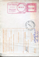 X0922 Italia, Red Meter Freistempel, Ema, 1993 Perugia  Frate Indovino - Macchine Per Obliterare (EMA)