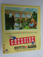 BUVARD BLOTTING PAPER  BISCOTTES ALLEGEES GREGOIRE LE PONT DU GARD 30 - Biscottes