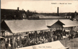 N°4589 W -cpa Toucy -marché Aux Veaux- - Viehzucht