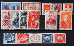 France 1949 - Lot De 15 Timbres* N° 823-824-825-826-833A-834-835-836-839-840-844-846 - Gebruikt