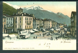 11573 TI - LOCARNO - Il Mercato - Piazza Grande Molto Animata - Other & Unclassified