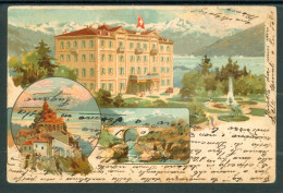 11579 TI - LOCARNO - Hôtel Pension Du Parc - Bella Litho - Albergo  Con Due Immagini Della Regione - Sonstige & Ohne Zuordnung