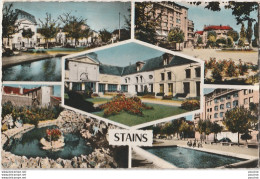 K21-93) STAINS - LA MAIRIE - LE SQUARE POINTET - LA MAIRIE - LE BASSIN - LA PLACE POINTET  - (2 SCANS) - Stains