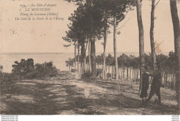 33) LE MOUTCHIC  - ETANG DE LACANAU (MEDOC) UN COIN DE LA FORET ET DE L'ETANG - (PERSONNAGES -2 SCANS) - Otros & Sin Clasificación