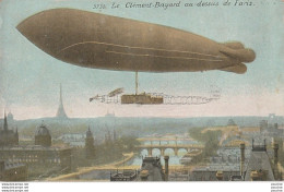 K20- DIRIGEABLE - LE CLEMENT BAYARD AU DESSUS DE PARIS + DOS PUB MAISON DE BLANC "A  LA FOURMI" TOULOUSE  - 2 SCANS) - Zeppeline