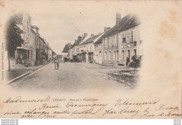 K15- 89) CHEROY (YONNE)  RUE DE LA REPUBLIQUE  - (OBLITERATION DE 1902 - 2 SCANS) - Cheroy