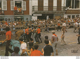  K15- 64) HASPARREN - PAYS BASQUE - FOLKLORE - COURSES DE VACHES DANS  LES RUES - (OBLITERATION DE 1982 - 2 SCANS) - Hasparren