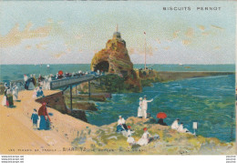 K13- ILLUSTRATEURS - LUIGI LOIR - LES PLAGES DE FRANCE - BIARRITZ - PUBLICITE BISCUITS PERNOT - 2 SCANS - Biarritz