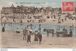 K12- 62)  BERCK PLAGE - LA PLAGE - (ANIMEE - VOITURE A ANE) - Berck