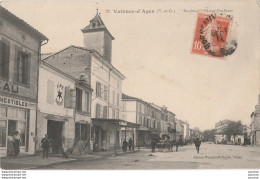 K11- 82) VALENCE D'AGEN (TARN ET GARONNE) BOULEVARD VICTOR GUILHEM - (ANIMEE - VILLAGEOIS - ATTELAGE) - Valence