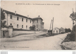 K11- 77) SAINT JEAN (SEINE ET MARNE)  LE PENSIONNAT ET ALLEE DE CHANGIS - (PETITE ANIMATION - CYCLISTE - 2 SCANS) - Villiers Saint Georges